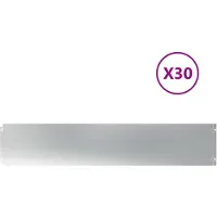 vidaXL Bordure de jardin, 30 pièces, 20 x 103 cm, acier galvanisé, argenté