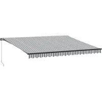 vidaXL Store manuel anthracite et blanc 450x350 cm