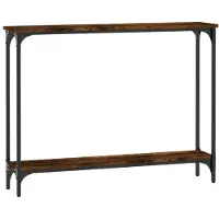 vidaXL Table console chêne fumé 100x22,5x75 cm bois d'ingénierie