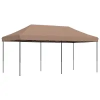 vidaXL Tente de réception pliante Pop-Up brune 580x292x315 cm