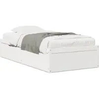 vidaXL Lit en pin massif sans matelas blanc 90x190 cm