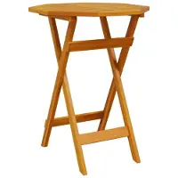 vidaXL Table de jardin pliante Ø60x75 cm Bois massif Acacia