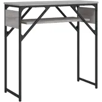 vidaXL Table console avec étagère sonoma gris 75x30x75 cm