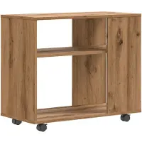 vidaXL Table d'appoint chêne artisanal 70x35x55 cm bois d'ingénierie