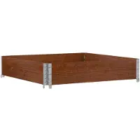 vidaXL Rehausse de palette Marron 100x100 cm pin massif