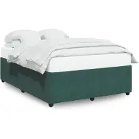 vidaXL Cadre de lit sans matelas vert foncé 140x200 cm velours