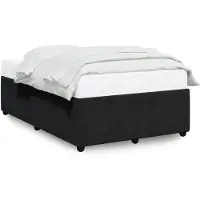 vidaXL Cadre de lit sans matelas noir 120x190 cm velours