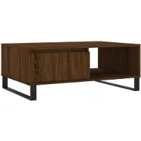 vidaXL Table basse marron imitation chêne 90x60x35 cm Bois composite
