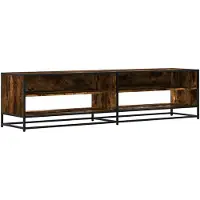 vidaXL Armoire TV chêne fumé 180,5x40x46 cm Bois composite