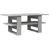 vidaXL Table basse gris béton 102x55x42 cm Bois composite