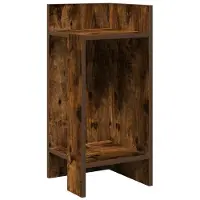 vidaXL Table d'appoint avec étagère chêne fumé 25,5x27x60 cm