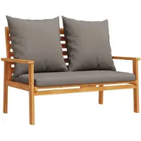 vidaXL Canapé de jardin 120 cm avec coussins en bois massif d'acacia