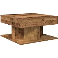vidaXL Table basse imitation vieux bois 55x55x30 cm Bois composite
