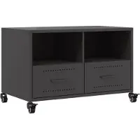 vidaXL Armoire TV noire 68x39x43,5 cm Acier