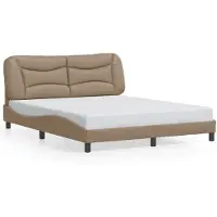 vidaXL Cadre de lit sans matelas "Hvar" Cappuccino-Brun 160x200 cm Similicuir