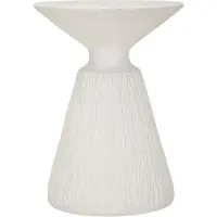 Dmora Gakamota - Table de Salon, 47x61x47h cm Blanc Marbre, Pour Intérieur/Extérieur