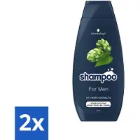 Schwarzkopf - Shampooing - Pour hommes - À l'extrait de houblon - Pour un usage quotidien - 400 ml - Pack économique - 2 pièces