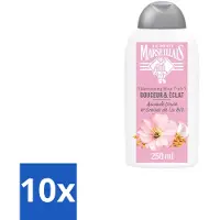 Le Petit Marseillais 10 x Shampooing , Amande Douce & Graines de Lin Biologiques - 250 ml - Pack économique - 10 pièces
