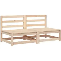 vidaXL Canapés de jardin sans accoudoirs 2 pcs. 70x70x67 cm pin massif