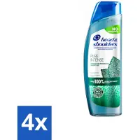 Head & shoulders Shampoing antipelliculaire – Pure Intense – Apaise les démangeaisons – 250 ml - Pack économique - 4 pièces