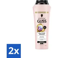 Schwarzkopf Gliss-Kur - Shampooing - Spliss Wunder - Répare les pointes fourchues - 400 ml - Pack avantage - 2 pièces