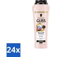 Schwarzkopf Gliss-Kur - Shampooing - Spliss Wunder - Répare les pointes fourchues - 400 ml - Pack avantage - 24 pièces