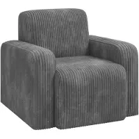 vidaXL Fauteuil , couleur gris clair, revêtement en cord