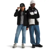 The North Face Veste à Capuche Zippee Teen Glacier - Sweatshirt Fleece Léger pour Garçons & Filles, Poches, Noir TNF, Grand
