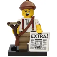 LEGO [N] Newspaper Kid, série 24 (ensemble complet avec support et accessoires)