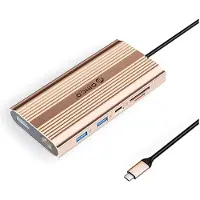 ORICO Station d'accueil/réplicateur XDR 12-en-1 USB-C, or rose (-XDR-X33-RG-BP) (USB-C, 12 ports), Station d’accueil + hub USB, Rose