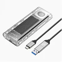 ORICO Boîtier de disque TCM2-G20 M.2 NVME USB-C 3.2 20 Go/s - argenté/transparence