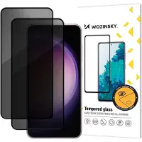 Wozinsky Privacy Glass gehärtetes Glas für Samsung Galaxy A37 2 Stück. (2 pcs, Samsung Galaxy A37), Téléphone portable : film de protection, Noir, Transparent