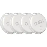 SBS Localisateur d'objets résistant à l'eau, compatible avec Apple Find My 4 pces