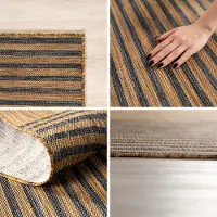 Teppium Tapis Rond Extérieur 200 cm Noir Boho Résistant UV