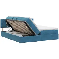 Syfax Lit de rangement avec tête de lit, 2 pièces, bleu foncé