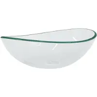 vidaXL Lavabo en verre trempé 54,5x35x15,5 cm Transparent