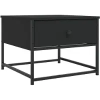 vidaXL Table basse noire 51x51x40 cm Bois composite