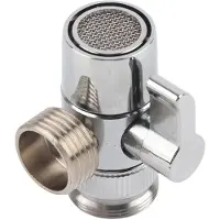 Gistuch Filtre pour robinet - Vanne de dérivation, en laiton de haute qualité et durable, pour raccord de tuyau flexible G1/2, évier