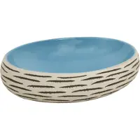 vidaXL Vasque à poser Multicolore Ovale 59x40x15 cm Céramique