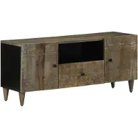 vidaXL Armoire TV gris clair 105x33,5x46 cm bois massif mangue