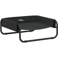 vidaXL Lit pour chien Rehaussé Anthracite Tissu Oxford et acier