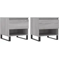 vidaXL Tables basses 2 pcs. Gris Sonoma 50x46x50 cm Bois composite