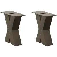 vidaXL Pieds de table basse en X 2 pcs. Acier naturel 40x(30-31) cm Acier