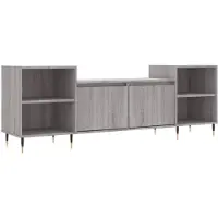 vidaXL Armoire TV Gris Sonoma 160x35x55 cm Bois composite