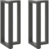 vidaXL Pieds de table de bar en T 2 pcs. Anthracite 50x35x(90-91) cm Acier