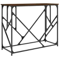vidaXL Table console chêne marron 100x40x80 cm bois d'ingénierie