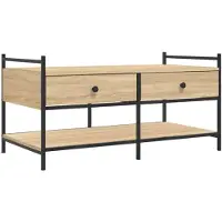 vidaXL Table basse chêne Sonoma 99x50x50 cm Bois composite