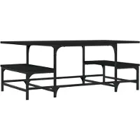 vidaXL Table basse noire 100x50,5x40 cm Bois composite