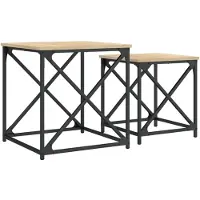 vidaXL Tables gigognes 2 pcs. chêne Sonoma bois composite