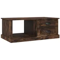 vidaXL Table basse chêne fumé 90x50x35 cm bois composite